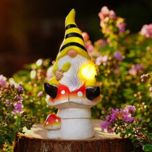 Solar-Gartenzwerg-Pilz-Gartendekoration 25 cm