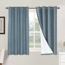Linen Look Blackout Curtains 100"W x 84"L