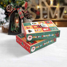 Cutii Calendar Advent de Crăciun de umplut, 12 cutii Calendar Advent goale pentru bunătăți de Crăciun, cutii mici cu ornamente pentru decor de