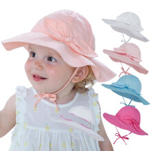 Cappellino da sole traspirante in cotone pieghevole per bambina, con protezione SPF 50+.