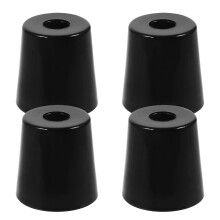 Svarta PVC-stötfångarskydd för släpvagnar, 4 st