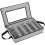 5-Compartment Flatware Storage Case with Removable Lid & Carry Handles – Large Capacity, Durable, Gray 1