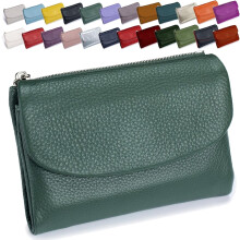 Women's Genuine Leather Bifold Wallet with RFID Protection, Card Holder & Coin Purse – Compatible with All Cards