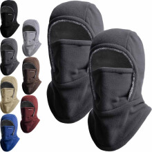 Unisex vindtät fleecebalaklava skidmask – varmt ansikts-/halsskydd med hörselskydd, kallvädersutrustning för skidåkning, vandring, cykling och