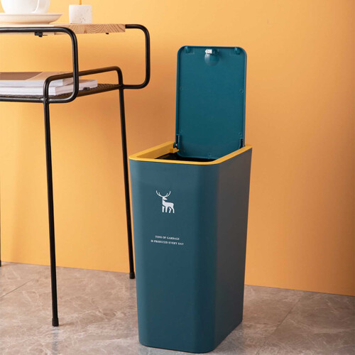 Kunststoff-Mülleimer mit Druckdeckel, 9 l oder 12 l 2