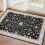 Black Boho Vintage 2x3 ft Washable Low-Pile Indoor Rug 1