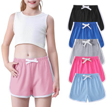 Lot de 5 shorts de sport en coton pour filles et garçons, parfaits pour le running, le sport d'été et la plage. Idéaux pour les enfants et les