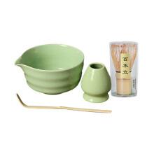 Coffret Matcha japonais : bol avec bec verseur, fouet et bol à thé en céramique – Coffret bol à matcha et fouet pour les amateurs de thé
