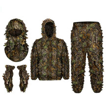 Pánsky maskáčový oblek Ghillie, bunda, oblečenie s kapucňou, celotvárová maska, rukavice, sada 3D XL XXL