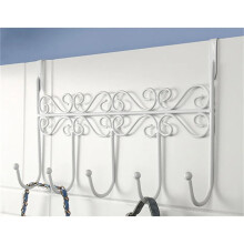 Crochet de porte, porte-manteau à suspendre, crochet mural décoratif en métal pour chapeaux, manteaux, clés, sacs, vêtements et foulards, blanc,