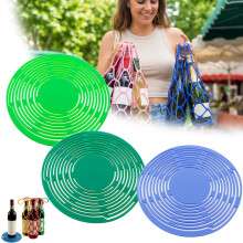 Sac de rangement et organisateur en silicone multi-usages – Porte-bouteilles en silicone, dessous de verre multifonctionnel en maille,