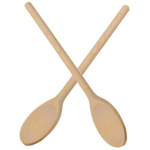 2 o 4 cucharas largas de madera para cocinar - Cucharas ovaladas de madera para mezclar, hornear, cocinar y remover - Cucharas para salsas hechas de