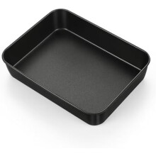 Nepriľnavá nerezová plech na pečenie s rozmermi 27,4 cm x 20 cm na brownies, kastróly a lasagne – vhodná do rúry, netoxická, kompatibilná