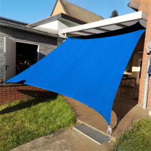 Voile d'ombrage carrée bleue de 2,90 m x 2,90 m, protection UV