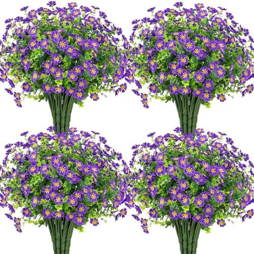 Τεχνητά Λουλούδια από Μετάξι Purple24Bundles