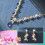 Set di collana e orecchini verdi con strass, gioielli formali da sposa per donna 4