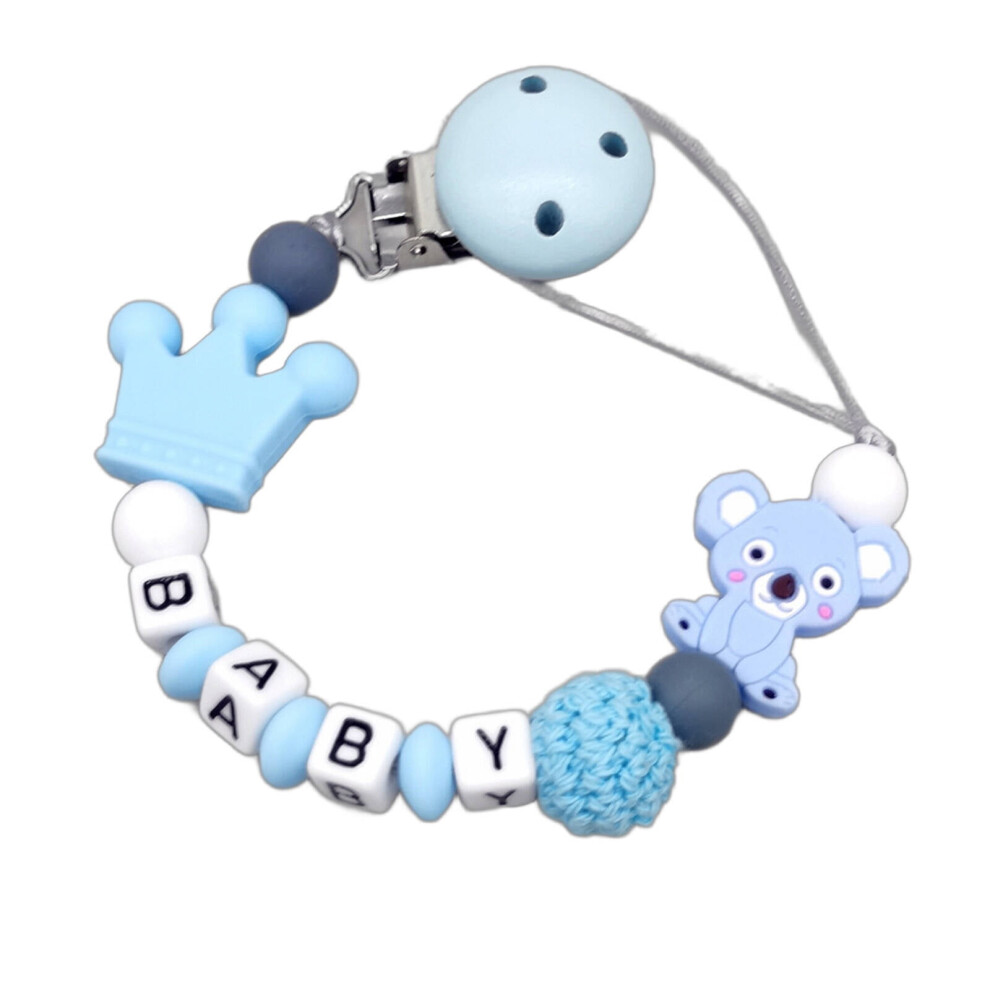 Pacifier Clip,Anti-Drop Strap Pacifier Holder,Secure Comfort Fit Binky Clips, Blue