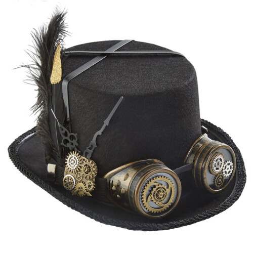Καπέλο Steampunk Καπέλο Steampunk Time Party Καπέλα Steampunk για άνδρες με γυαλιά Αξεσουάρ Steampunk