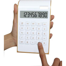 Calculator cu 10 cifre: Calculator mic portabil, alimentat cu energie solară și baterie, afișaj LCD înclinat, calculatoare de bază pentru