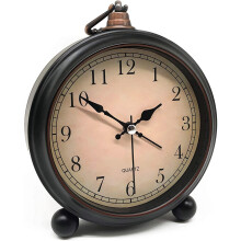 Vintage αναλογικό ξυπνητήρι αθόρυβο με νυχτερινό φως 4 ιντσών