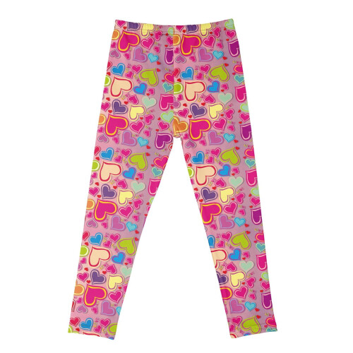 Αγόρι Κορίτσι Νέο Παντελόνι Love Heart Print Ελαστική Μέση Παντελόνι Εξωτερική Ελαστική