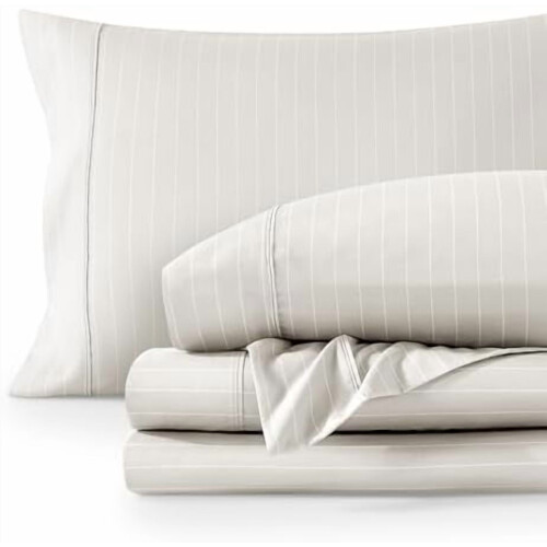 Σετ σεντόνια Luxury1800Microfiber Queen – Διπλά βουρτσισμένα, με βαθιές τσέπες, 4 τεμάχια