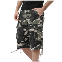 Pantaloncini cargo da uomo con multitasche, pantaloni cargo larghi e casual, pantaloni a gamba dritta, primavera