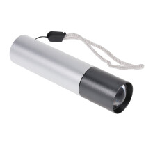 USB-betriebene Taschenlampe aus Aluminiumlegierung, weißes Weiß, tragbar, für Camping und Angeln