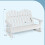 Balansoar Adirondack pentru 2 persoane – lemn de brad, alb 2