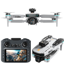 Brushless Drone with 4.3-Inch Screen Remote Control - 1080P ESC Camera, 360 Obstacle Avoidance, Cool Lights, and Portable Design for Enthusiasts