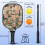 Σετ κουπιών Pickleball με κουπιά από fiberglass σε σχέδια λουλουδιών, 2 μπάλες και τσάντα – 3