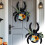 Τεχνητά στεφάνια για το Halloween για την μπροστινή πόρτα, στεφάνι πόρτας για το Halloween, 1