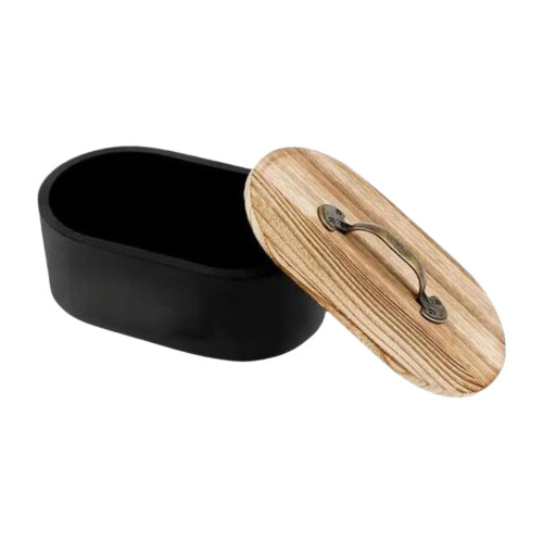 Trälåda för tamponger och bindor med lock 2