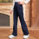 Girls' Uniform Pants Solid Color Flared Trousers Size 6-15 2