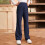 Girls' Uniform Pants Solid Color Flared Trousers Size 6-15 4