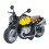 1:12 Moto en alliage PullBack 14x7x9cm Jaune 14