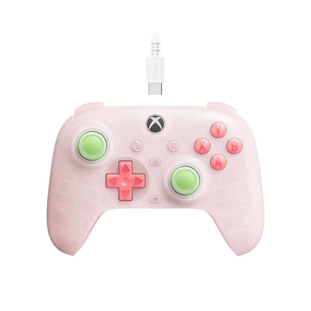 8Bitdo Ultimate Mini Wired Controller For Xbox With Rgb Lighting Fire Ring, Hall Effect Joysticks And Triggers, For Xbox Series X|S, Xbox One, Window 5002627090179
