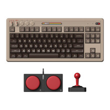 Tastiera Meccanica Retro 8Bitdo 87 Tasti Bluetooth/2.4G/USB-C, Hot Swappable, 2 Pulsanti Programmabili, Manopola Volume