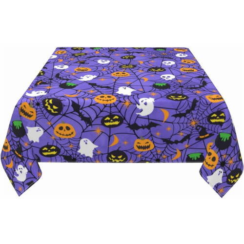 Τετράγωνο τραπεζομάντιλο Halloween με σχέδιο κολοκύθας και φάντασμα 60 ιντσών 2