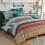 Boho 8-Piece Comforter Set, Aqua & Purple Microfiber 2