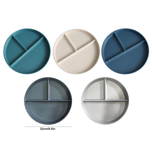 Divided Tableware Set – Functional Compartment Plates, Microwave Safe, Space-Saving, Easy-Handle Snack & Breakfast Dish 2