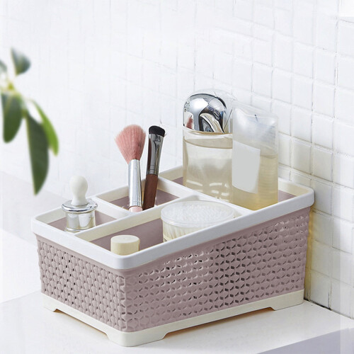 Organizer da bagno in plastica, dimensioni 20x14,5x10 cm 1