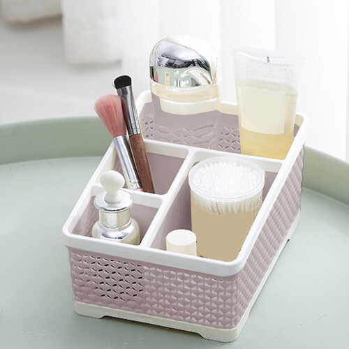 Organizer da bagno in plastica, dimensioni 20x14,5x10 cm 2