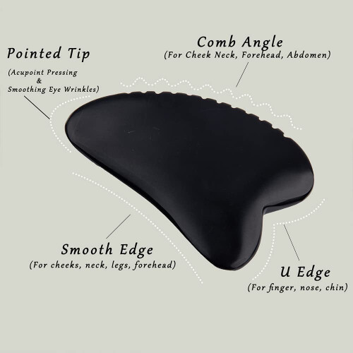 Gua Sha Facial e Corporal com Pedra Bian Natural 2
