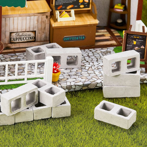 50 stk. mini betonklodser i skala 1/12 2