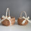 2PCS Woven Baskets Eco-friendly Multi-functional Wicker Handle Woven Wicker Basket for Anniversary 6