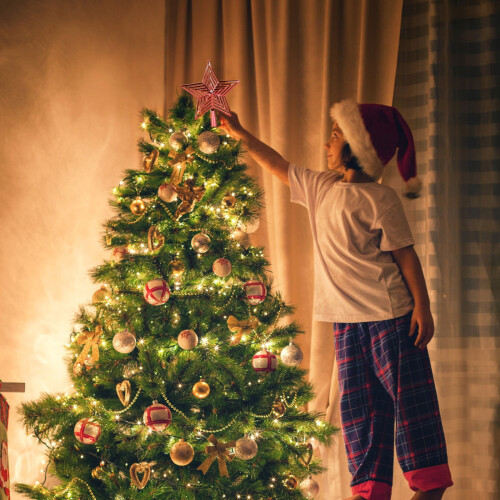 Gold Star Christmas Tree Topper 23 cm 2