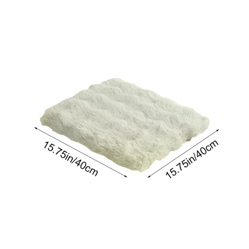 Groen pluche stoelkussen van polyester, 15,75 x 15,75 inch 2