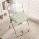 Groen pluche stoelkussen van polyester, 15,75 x 15,75 inch 4