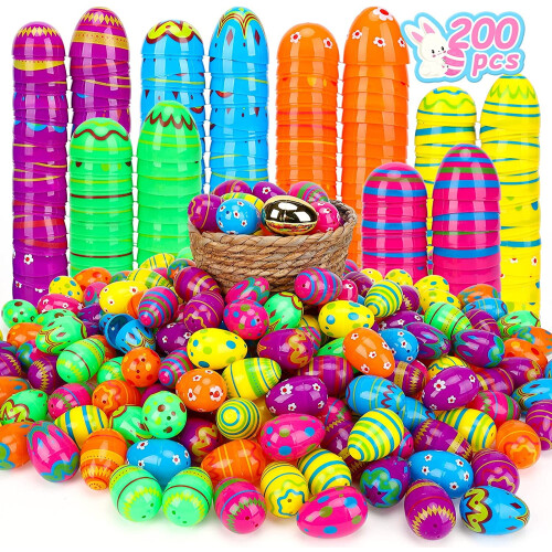 200 uova di Pasqua in plastica stampate 1